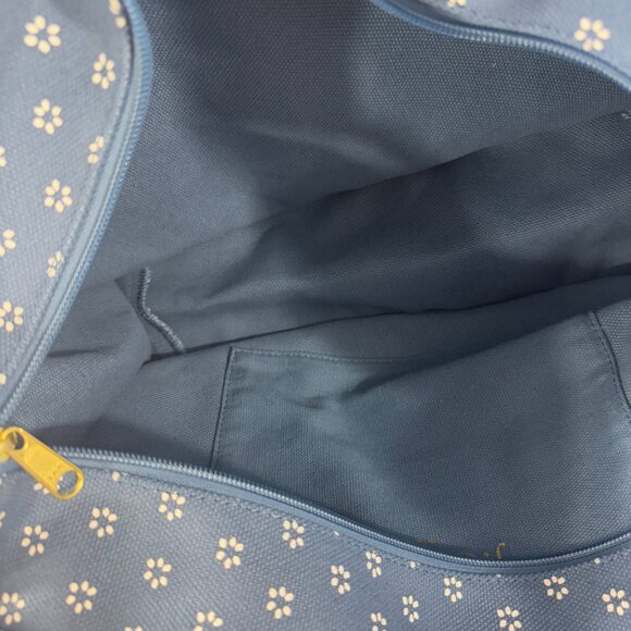 J. CREW STRUCTURED TOTE BAG ONE SIZE - CHAMBRAY BLUE WHITE - Picture 12 of 15